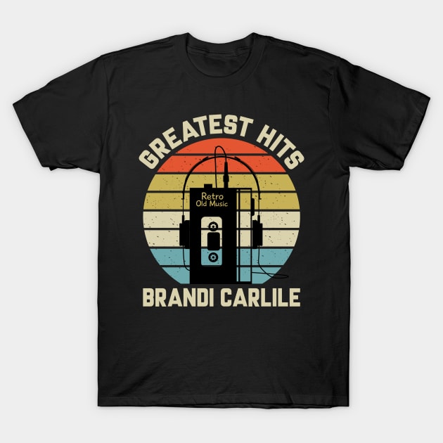 Greatest Hits Brandi Retro Walkman Carlile Vintage Art T-Shirt by Dinosaur Mask Store